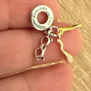 Pandora Silver and Gold Charm Necklace